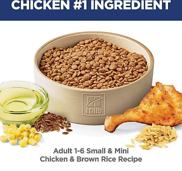 Show full view: Hill's Science Diet Adult Small Breed & Mini Breed Chicken Meal & Rice Recipe Dry Dog Food, 4.5-lb bag slide 4 of 13