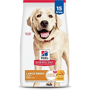Hill's Science Diet Adult Large Breed Light Weight Management with Chicken Meal & Barley Dry Dog Food, 15-lb bag