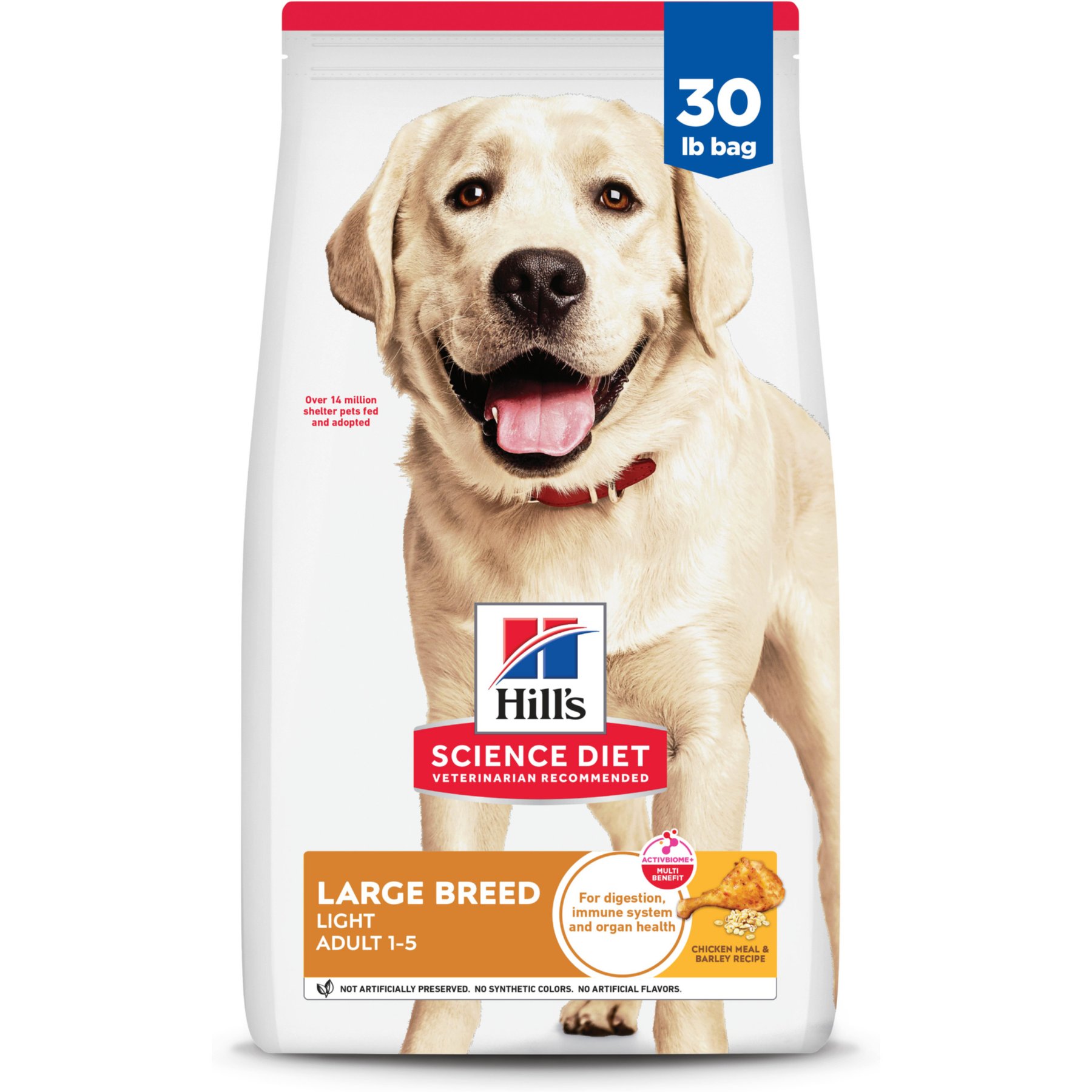 Hill's Science Diet Adult Large Breed Light Weight Management with Chicken Meal & Barley Dry Dog Food, 60-lb bundle