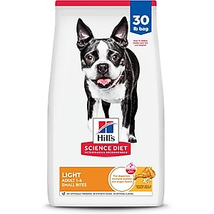 Hill's Science Diet Adult Light Weight Management Small Bites with Chicken Meal & Barley Dry Dog Food, 30-lb bag
