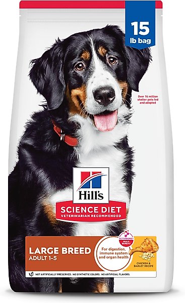 Show full view: Hill's Science Diet Adult Large Breed Chicken & Barley Dry Dog Food, 15-lb bag slide 1 of 13