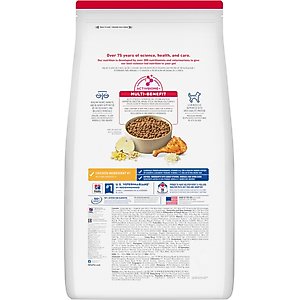 Hill's Science Diet Senior Adult 7+ Small Bites Chicken Meal, Barley & Rice Recipe Dry Dog Food, 15-lb bag