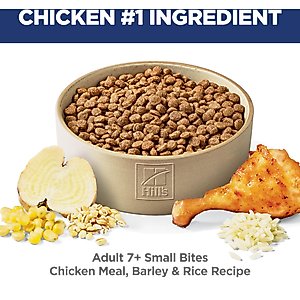 Hill's Science Diet Senior Adult 7+ Small Bites Chicken Meal, Barley & Rice Recipe Dry Dog Food, 15-lb bag