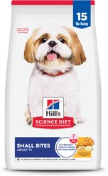 Hill's Science Diet Senior Adult 7+ Small Bites Chicken Meal, Barley & Rice Recipe Dry Dog Food, 15-lb bag