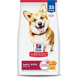 Hill's Science Diet Adult Small Bites Chicken & Barley Recipe Dry Dog Food, 35-lb bag slide 1 of 9