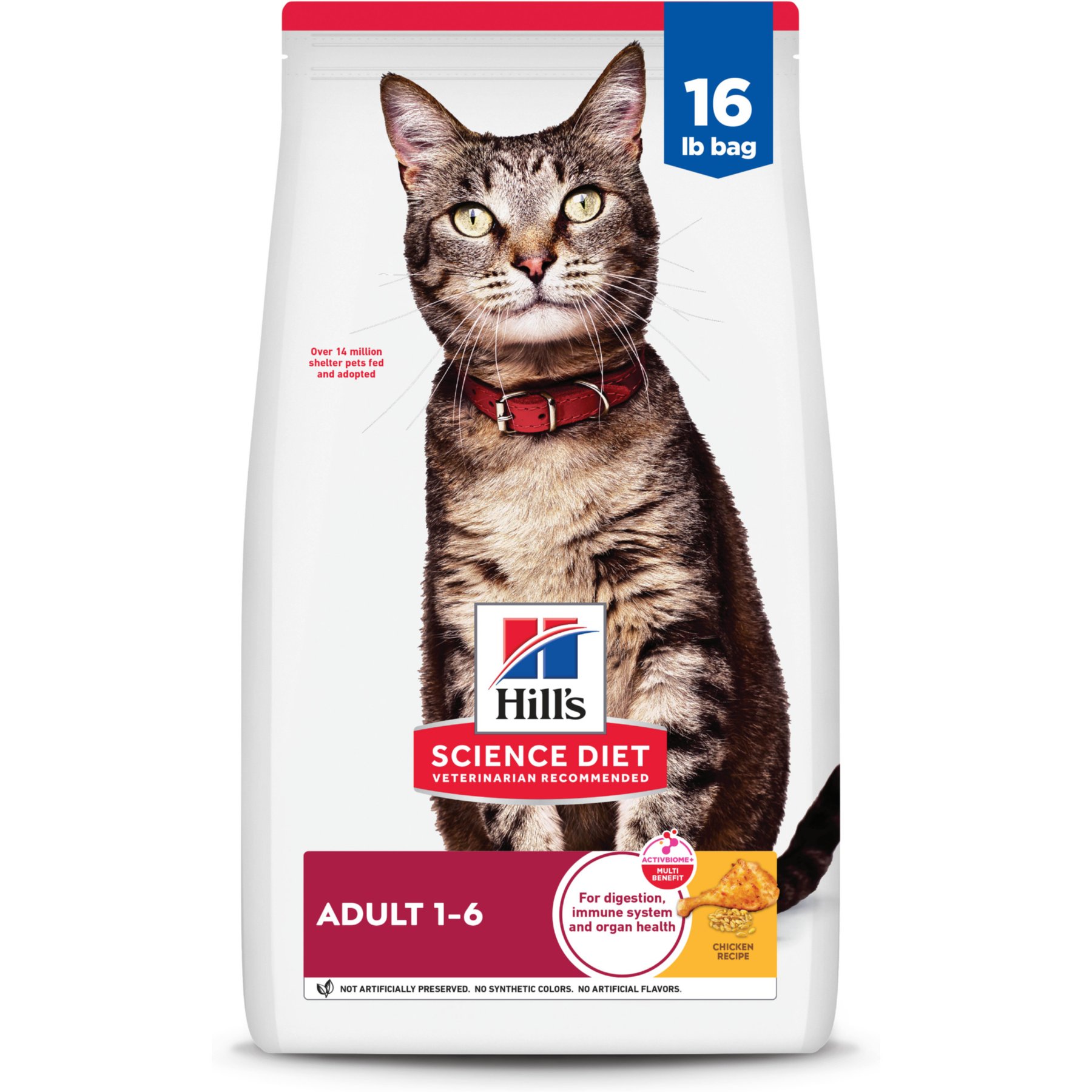 Hill's Science Diet Optimal Care Chicken Recipe Dry Cat Food, 16-lb