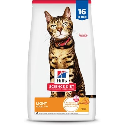 Hill's Science Diet Hill's Science Diet Adult Light Weight Management Chicken Recipe Dry Cat Food, 16-lb bag