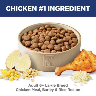 Show full view: Hill's Science Diet Senior Adult 6+ Large Breed Chicken Meal, Barley & Rice Dry Dog Food, 33-lb bag slide 4 of 14