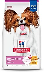 Hill's Science Diet Adult Light Weight Management Small Breed & Mini Breed with Chicken Meal & Barley Dry Dog Food, 15.5-lb bag