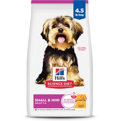 Hill's Science Diet Hill's Science Diet Adult Small Breed & Mini Breed Chicken Meal & Rice Recipe Dry Dog Food, 4.5-lb bag
