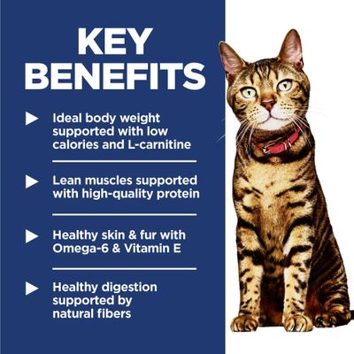 Show full view: Hill's Science Diet Adult Light Weight Management Chicken Recipe Dry Cat Food, 7-lb bag slide 6 of 13