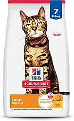 Hill's Science Diet Adult Light Weight Management Chicken Recipe Dry Cat Food, 7-lb bag