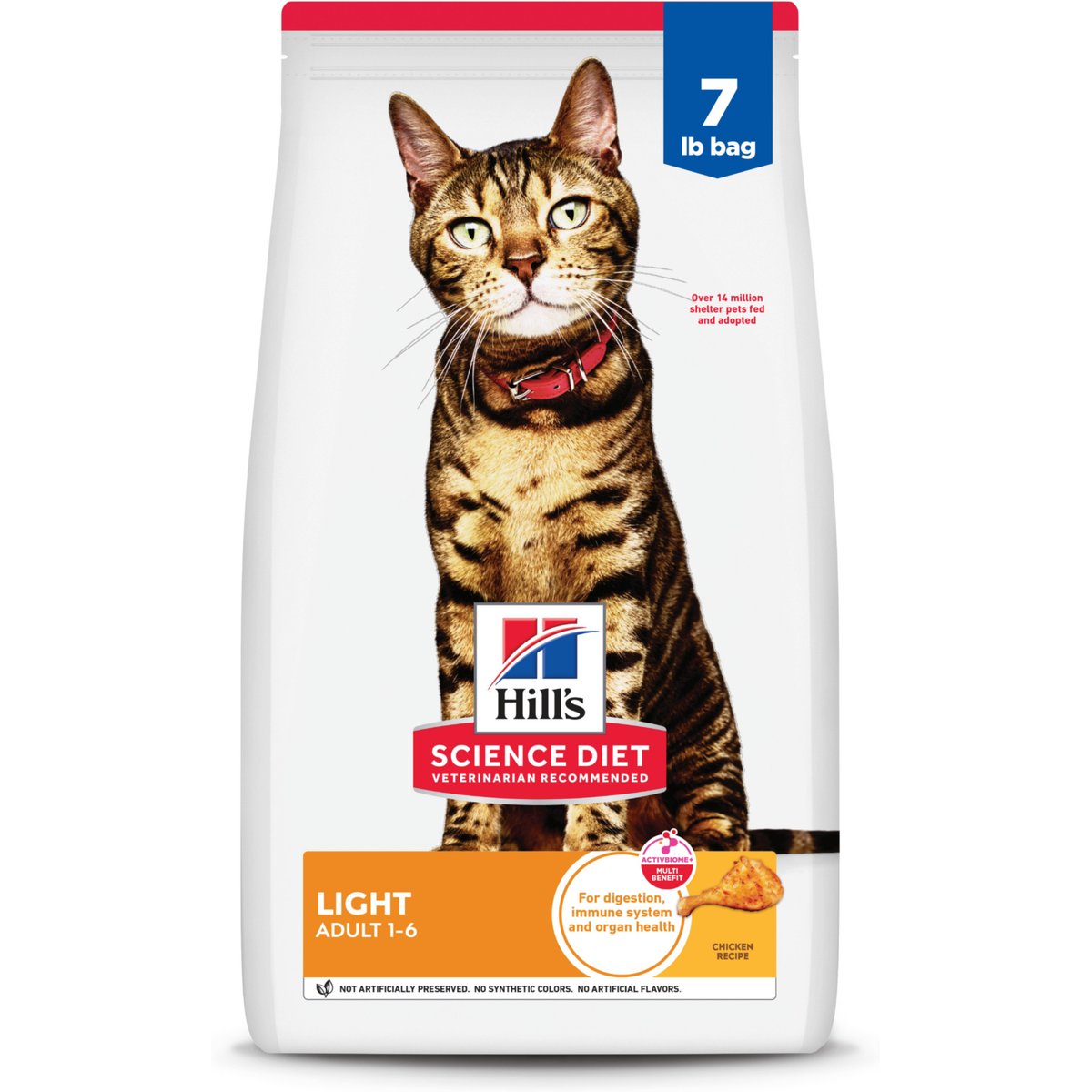 Hill's Science Diet Adult Light Weight Management Chicken Recipe Dry Cat Food, 7-lb bag