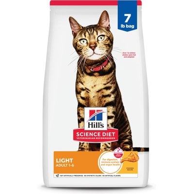 Hill's Science Diet Hill's Science Diet Adult Light Weight Management Chicken Recipe Dry Cat Food, 7-lb bag