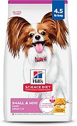 Hill's Science Diet Adult Light Weight Management Small Breed & Mini Breed with Chicken Meal & Barley Dry Dog Food, 4.5-lb bag