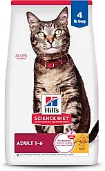 Hill's Science Diet Adult Chicken Recipe Dry Cat Food, 4-lb bag
