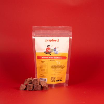 Show full view: Pupford Beef Liver Freeze-Dried Limited Ingredient Dog Treats, 2-oz bag slide 4 of 8