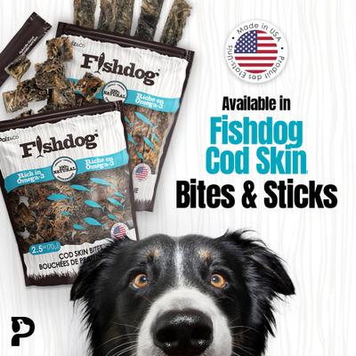 Show full view: Palz&Co Fishdog Cod Skin Sticks Crunchy Dog Treats, 2.5-oz bag slide 9 of 10