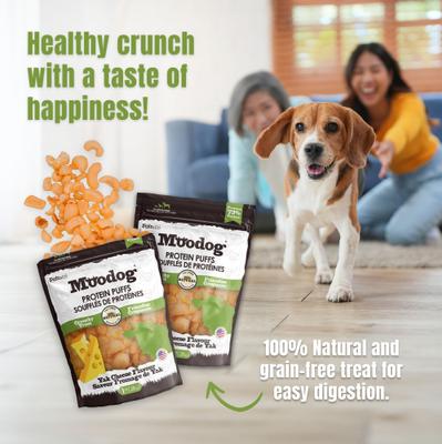 Show full view: Palz&Co Moodog Beef Protein Puffs Yak Cheese Flavor Crunchy Dog Treats, 1-oz bag slide 5 of 11