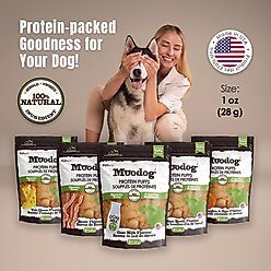 Palz&Co Moodog Beef Protein Puffs Goat Milk Flavor Crunchy Dog Treats, 1-oz bag slide 2 of 9