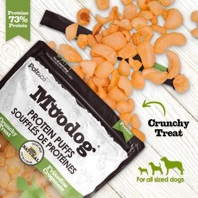 Show full view: Palz&Co Moodog Beef Protein Puffs Goat Milk Flavor Crunchy Dog Treats, 1-oz bag slide 9 of 11