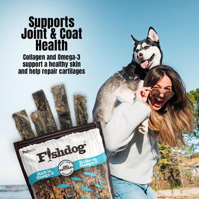 Show full view: Palz&Co Fishdog Cod Skin Sticks Crunchy Dog Treats, 2.5-oz bag slide 7 of 10