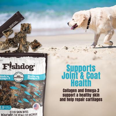 Show full view: Palz&Co Fishdog Cod Skin Bites Cubes Crunchy Dog Treats, 2.5-oz bag slide 5 of 10