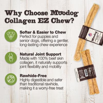 Show full view: Palz&Co Moodog Beef Corium Collagen 10-inch EZ Granulated Natural Dog Chew slide 4 of 10