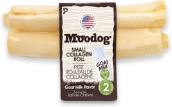 Palz&Co Moodog Beef Corium Collagen 5-inch Goat Milk Flavor Natural Dog Chews, 2 count