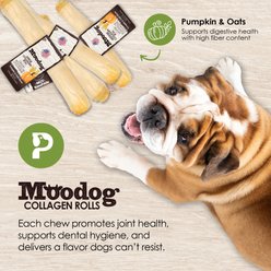 Palz&Co Moodog Beef Corium Collagen 7-inch Pumpkin & Oat Flavor Natural Dog Chew  slide 2 of 9