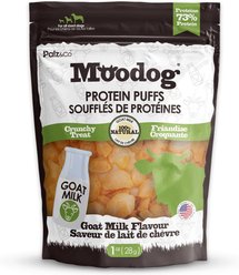 Palz&Co Moodog Beef Protein Puffs Goat Milk Flavor Crunchy Dog Treats, 1-oz bag