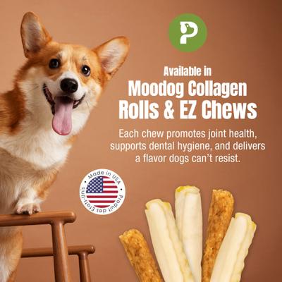 Show full view: Palz&Co Moodog Beef Corium Collagen 7-inch EZ Granulated Natural Dog Chews, 2 count slide 9 of 10