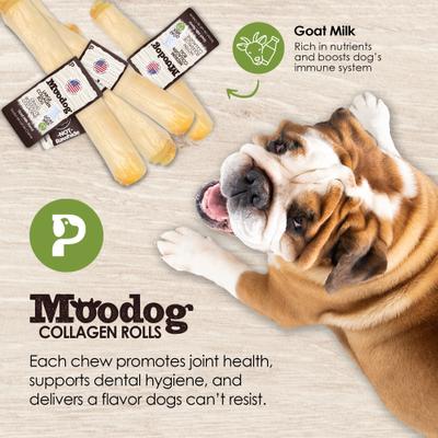 Show full view: Palz&Co Moodog Beef Corium Collagen 7-inch Goat Milk Flavor Natural Dog Chew slide 9 of 10
