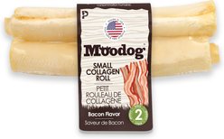 Palz&Co Moodog Beef Corium Collagen 5-inch Bacon Flavor Natural Dog Chews, 2 count