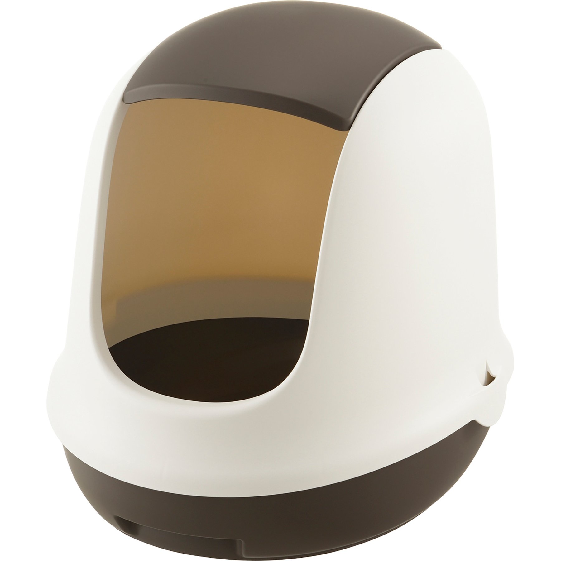 Richell Paw Trax Dome Hoooded Cat Litter Box, 15-in, Black