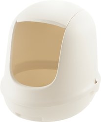Richell Paw Trax Dome Hoooded Cat Litter Box, 15-in, White