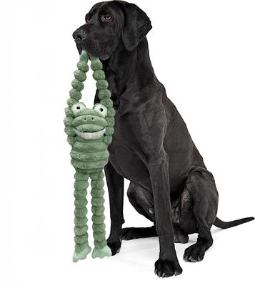 Show full view: Petlou Farm Friends LL Frog Squeaky Plush Dog Toy, Green, 36-in slide 2 of 5