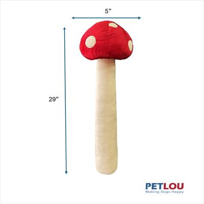 Show full view: Petlou Mushroom Squeaky Plush Dog Toy, White, 29-in slide 4 of 6