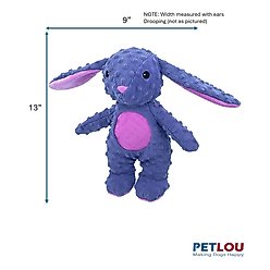 Petlou Dotty Friends 3.0 Rabbit Squeaky Plush Dog Toy, Purple, 13-in slide 2 of 5