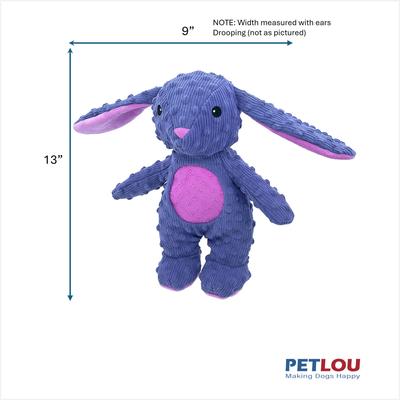 Show full view: Petlou Dotty Friends 3.0 Rabbit Squeaky Plush Dog Toy, Purple, 13-in slide 4 of 6