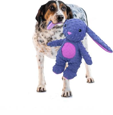 Show full view: Petlou Dotty Friends 3.0 Rabbit Squeaky Plush Dog Toy, Purple, 13-in slide 3 of 6