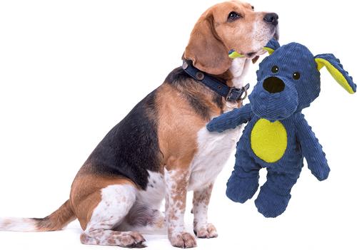 Show full view: Petlou Dotty Friends 3.0 Dog Squeaky Plush Dog Toy, Blue, 13-in slide 2 of 5