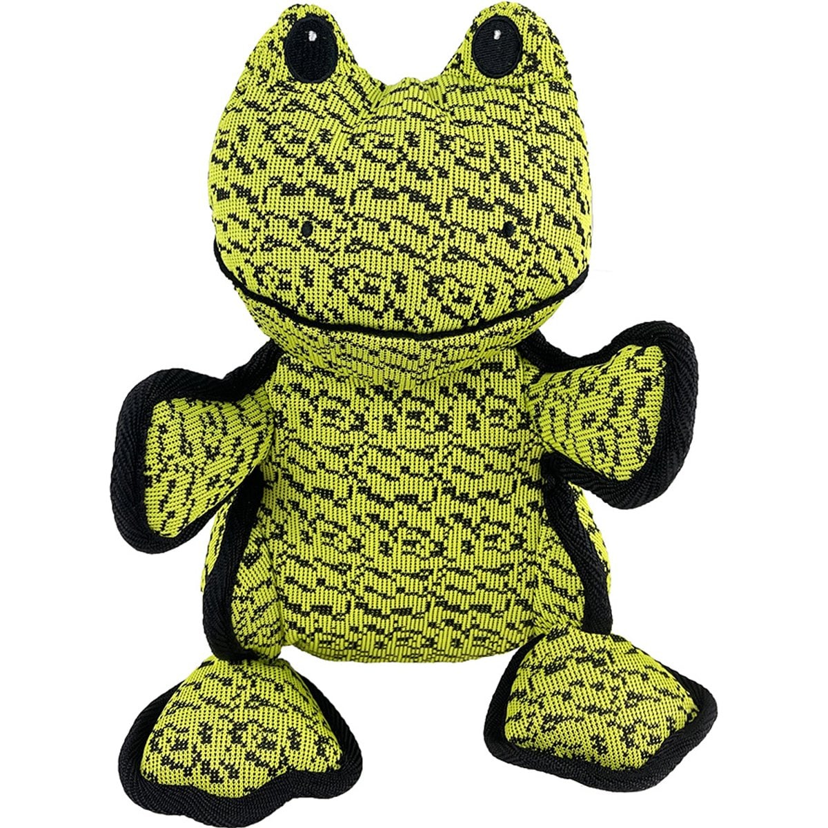 Petlou Farmhouse Frog Squeaky Plush Dog Toy, Green, 10-in