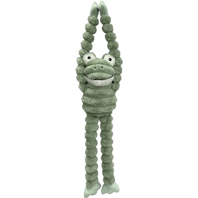 Petlou Petlou Farm Friends LL Frog Squeaky Plush Dog Toy, Green, 36-in