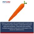 Show in main carousel: Petlou Luxe Carrot Squeaky Plush Dog Toy, Orange, 33-in slide 4 of 6