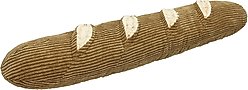Petlou Baguette Squeaky Plush Dog Toy, Brown, 27-in