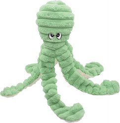 Petlou King Octopus Squeaky Plush Dog Toy, Green, 26-in