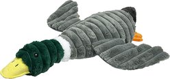 Petlou Farm Friends Mallard Duck Squeaky Plush Dog Toy, Grey, 26-in