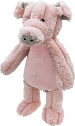 Petlou Farm Friends Pig Squeaky Plush Dog Toy, Pink, 16-in