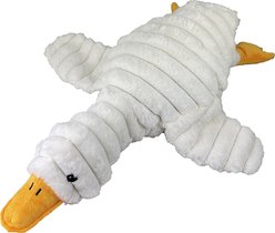 Petlou Farm Friends Goose Squeaky Plush Dog Toy, White, 26-in